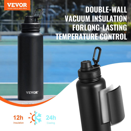 40 oz Insulated Steel Water Bottle – Wide Mouth | 5AM Clubhouse