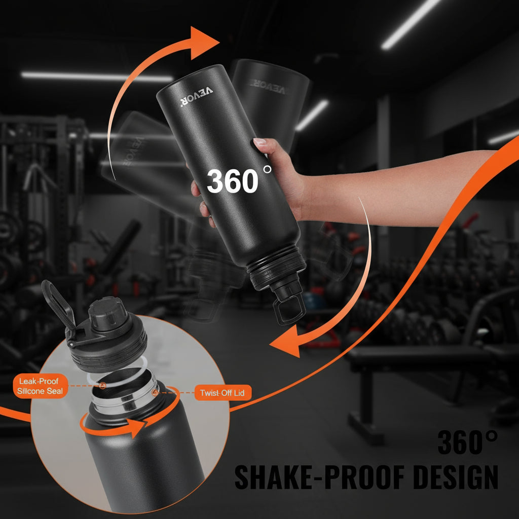 40 oz Insulated Steel Water Bottle – Wide Mouth | 5AM Clubhouse